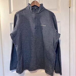 Columbia Quarter Zip Up Sweater Heavyweight Long Sleeve Size Large
